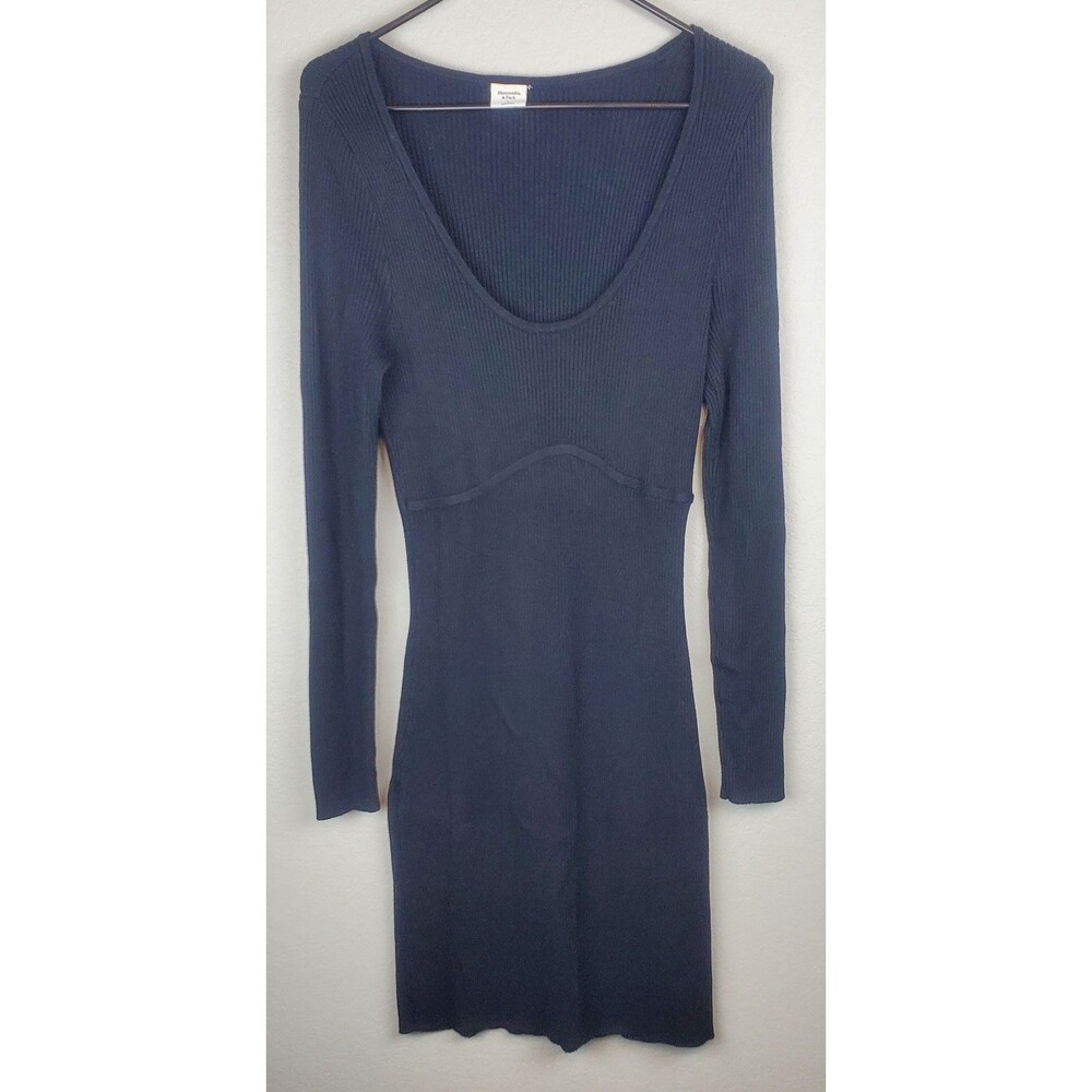 Abercrombie & Fitch Women's Size Large Black Long Sleeved Sweater Dress Ribbed